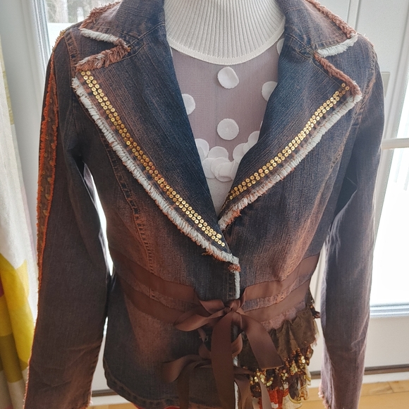 NWOT Amazing unique Chagall Jean jacket - Picture 1 of 10